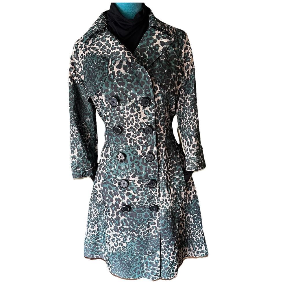 Vertigo Paris Rain Coat NWT women XS belt beautiful 3/4 sleeves double breasted